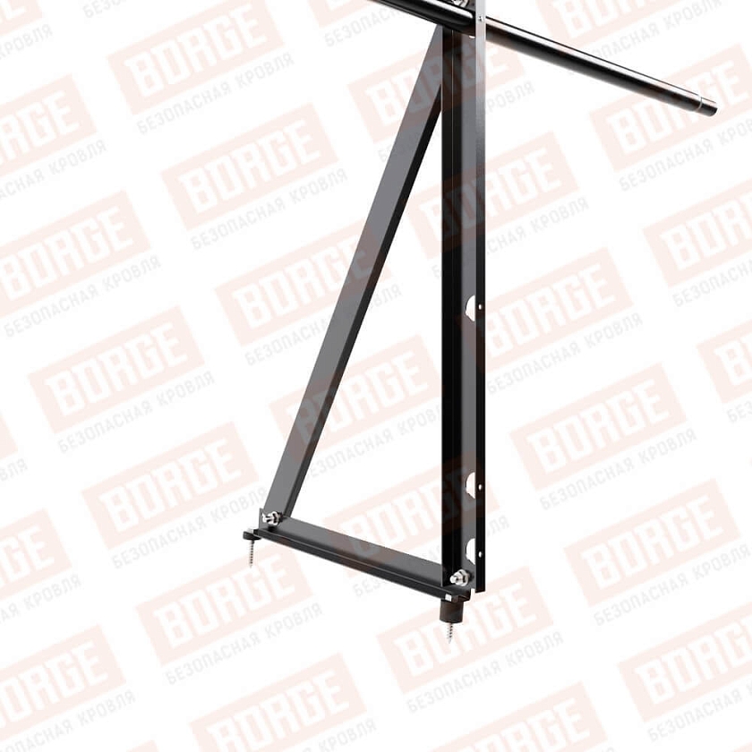 Ограждение кровельное Русский Рубеж H-90см, 3м, чёрный (RAL 9005)