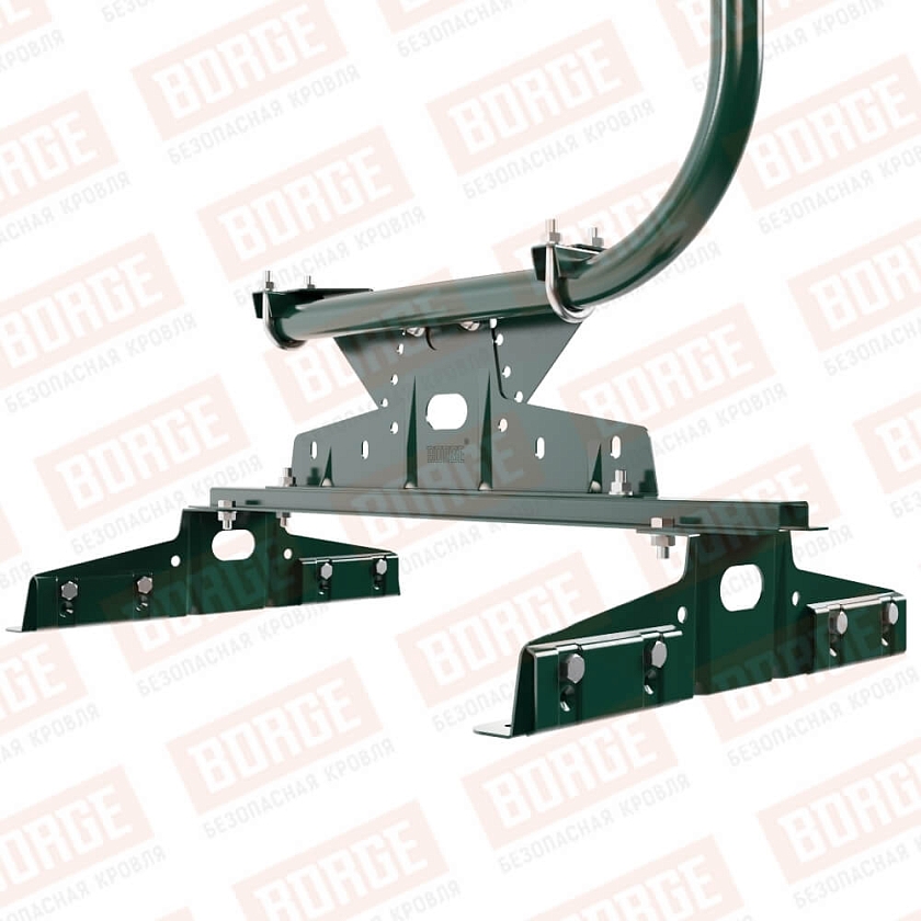 Ограждение кровельное BORGE H-90см, 3м, для параллельного фальца, зеленый мох (RAL 6005)