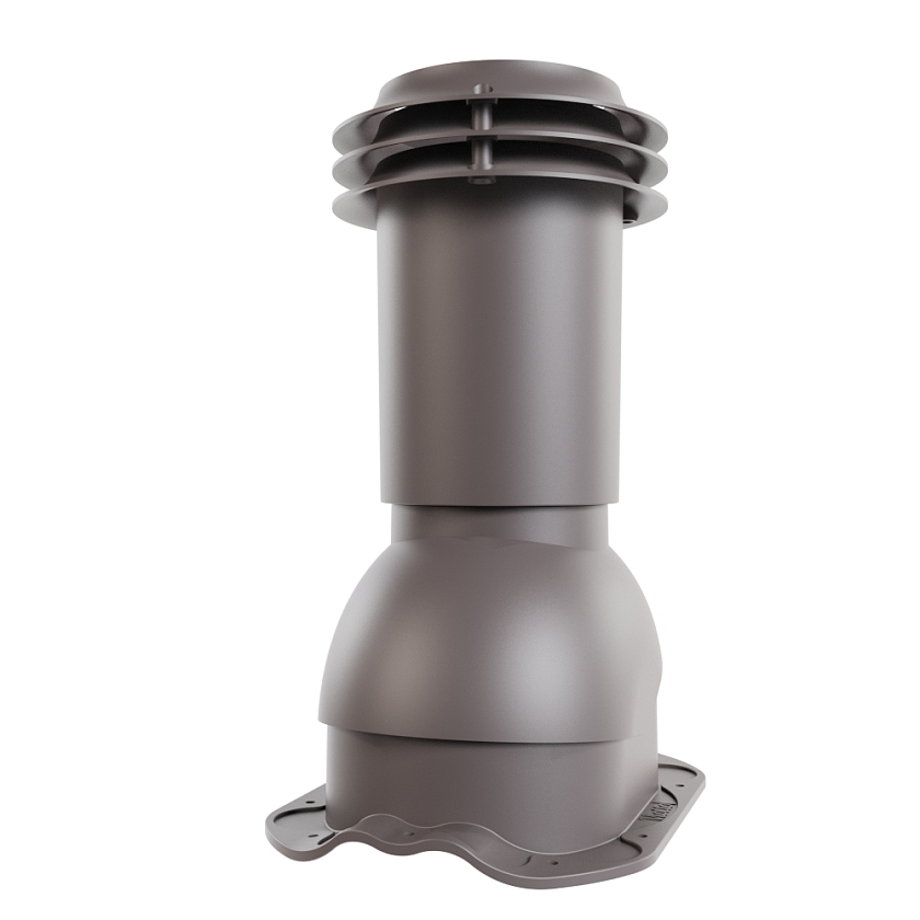 Выход вентиляции канализации Viotto, для МЧ Финнера, серо-коричневый (RAL 8019)