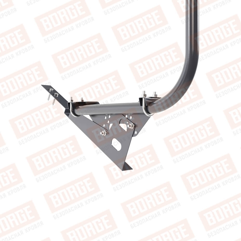 Ограждение кровельное BORGE H-90см, 3м, для композитной черепицы, серый графит (RAL 7024)