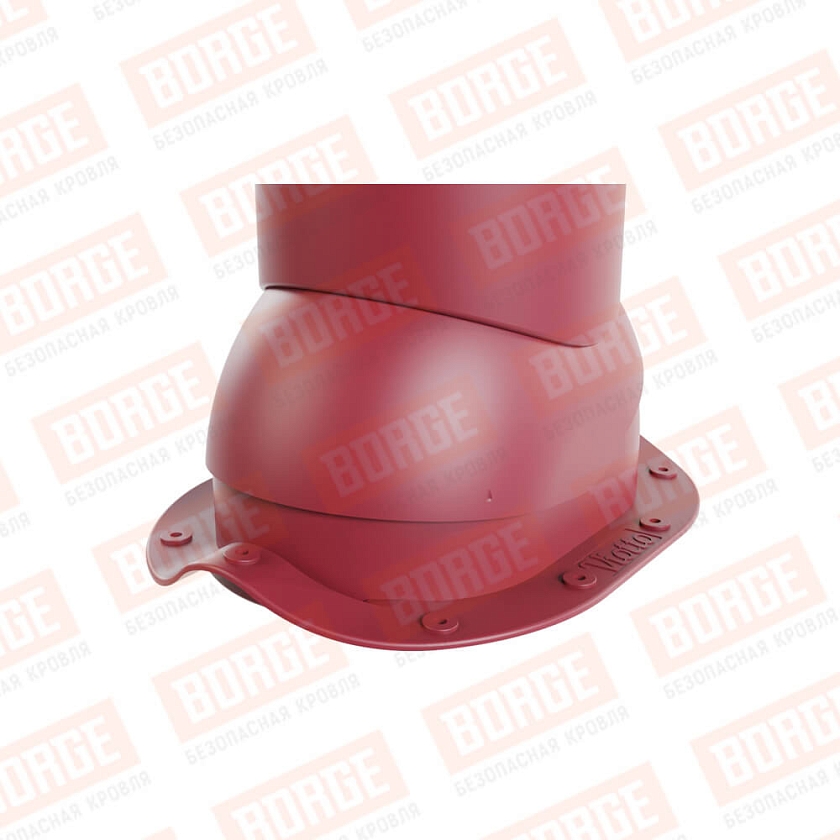 Труба вентиляционная Viotto, для МЧ Монтеррей, d-125мм, неутепленная, красное вино (RAL 3005)