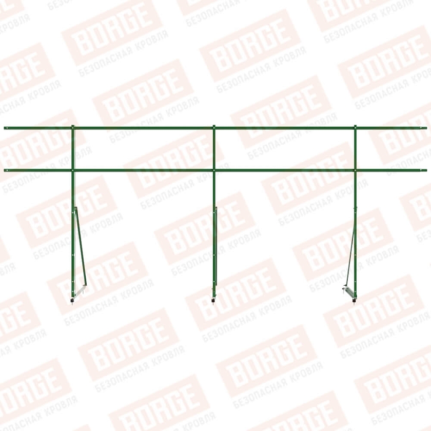 Ограждение декоративное NewLine H-120см, 3м, лиственно-зеленый (RAL 6002)