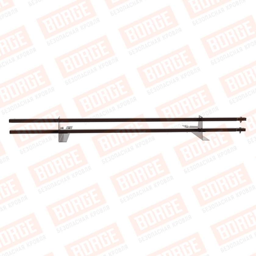 Снегозадержатель трубчатый BORGE 1,5м, 2 опоры, для гибкой черепицы,  окрашенный (NL-805)