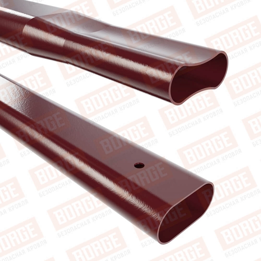 Труба снегозадержателя NewLine, 40x20х1500, красное вино (RAL 3005)