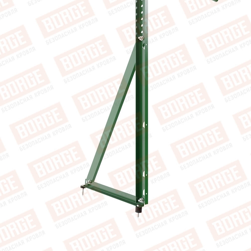 Ограждение кровельное Русский Рубеж H-120см, 3м, лиственно-зеленый (RAL 6002)