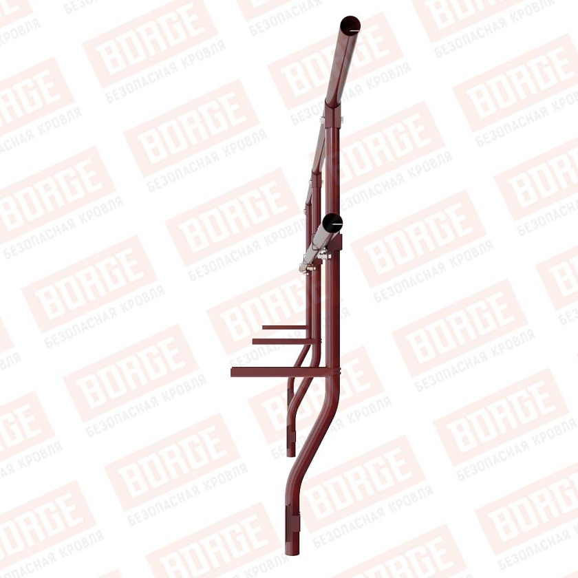 Ограждение парапетное BORGE H-60см, 3м, красное вино (RAL 3005)