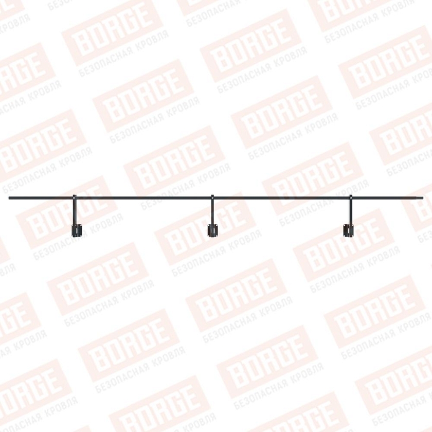 Ограждение парапетное NewLine H-30см, 3м, антрацитово-серый (RAL 7016)
