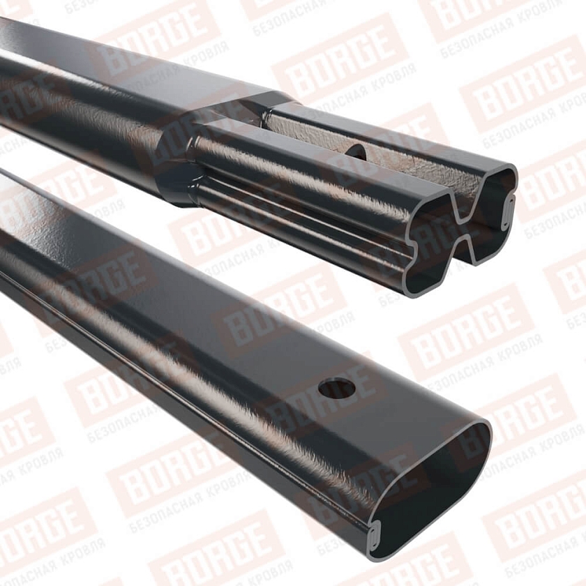 Труба снегозадержателя BORGE 45х25х1500, антрацитово-серый (RAL 7016)