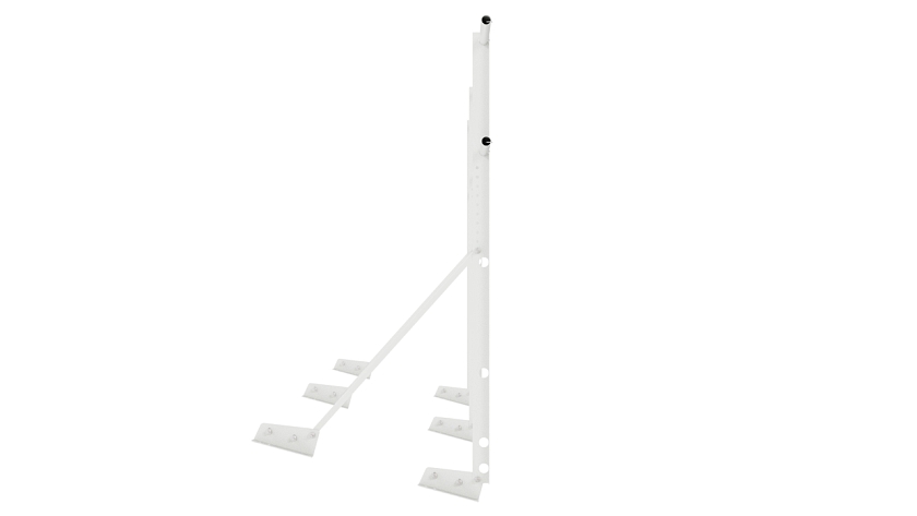 Ограждение кровельное NewLine H-120см, 3м, для фальцевой кровли, сигнально-белый (RAL 9003)