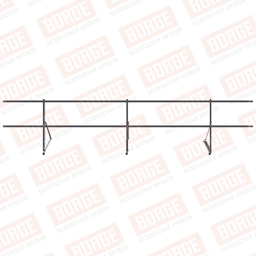 Ограждение декоративное NewLine H-60см, 3м, серый графит (RAL 7024)