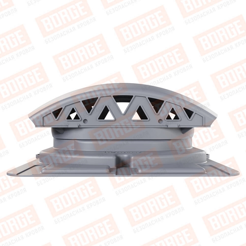 Вентилятор подкровельный Viotto с универсальным проходным элементом, серый графит (RAL 7024). Черепаха