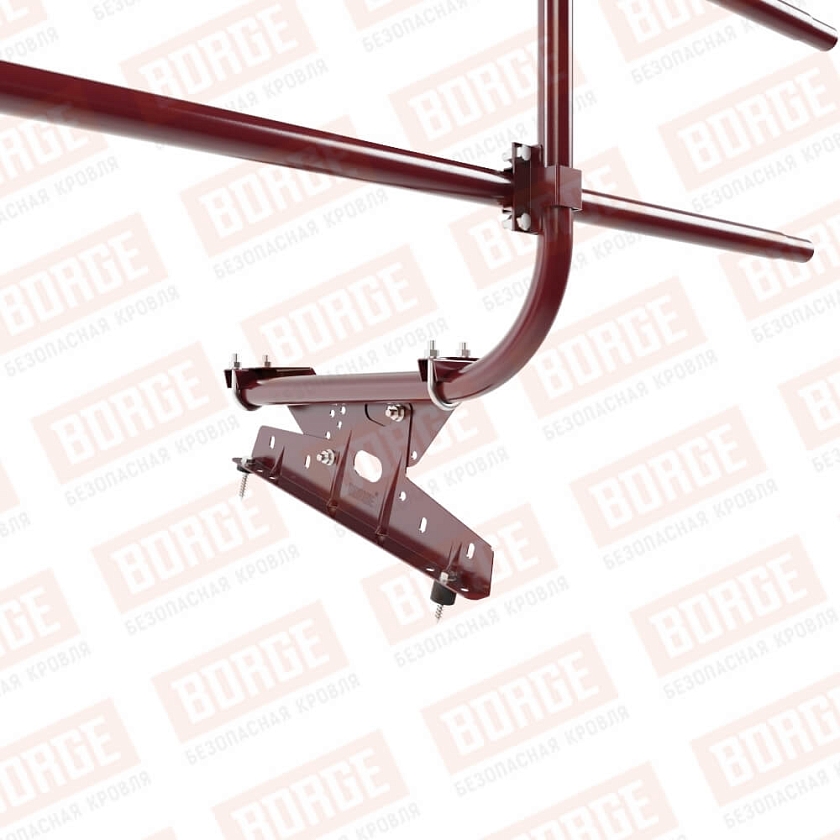 Ограждение кровельное BORGE H-60см, 3м, красное вино (RAL 3005)