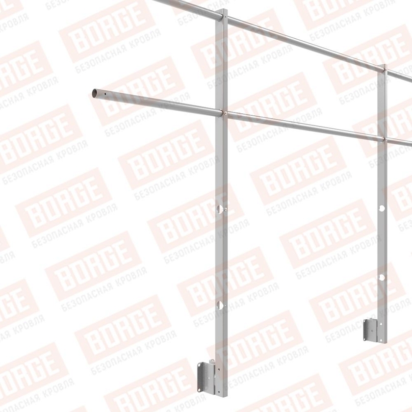 Ограждение парапетное NewLine H-120см, 3м, сигнально-серый (RAL 7004)