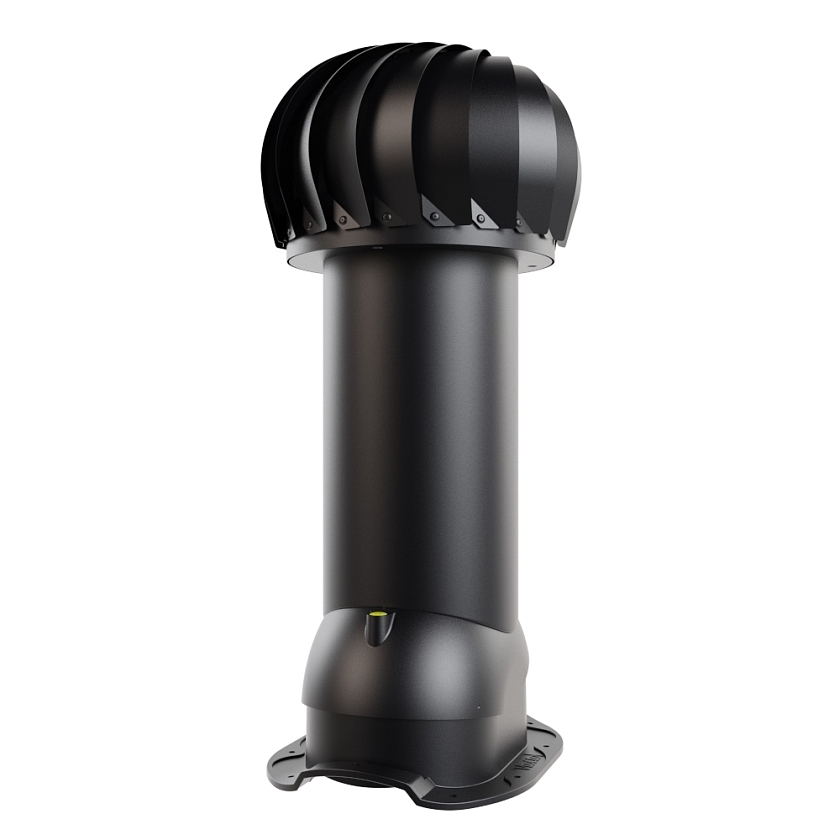 Роторная вентиляция Viotto, для МЧ Адаманте, d-110мм, неутепленная, чёрный (RAL 9005)