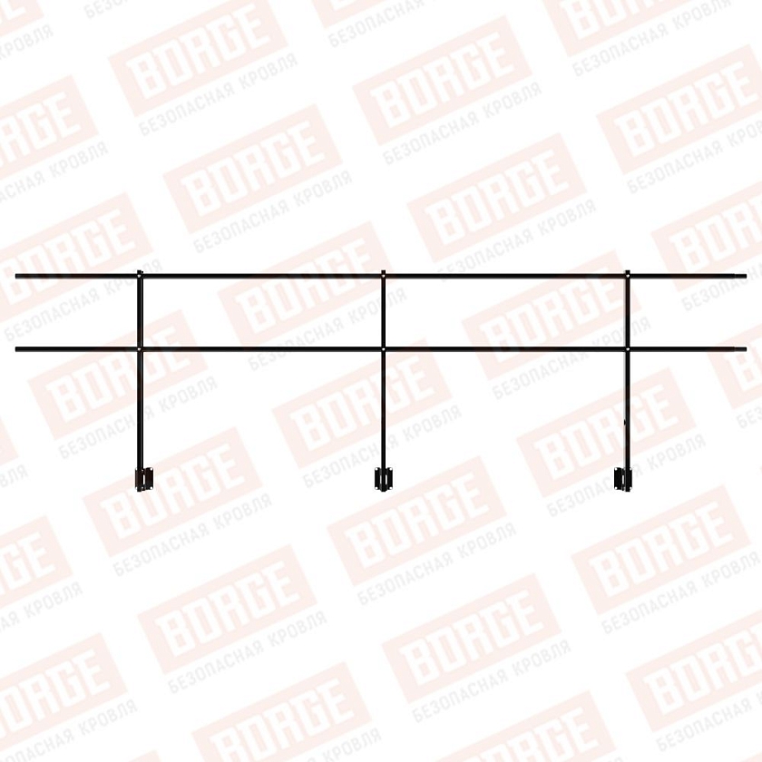 Ограждение парапетное NewLine H-90см, 3м, чёрный (RAL 9005)