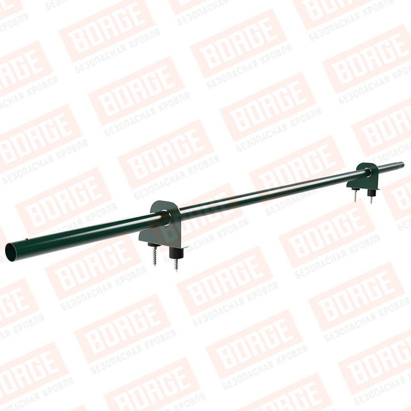 Снегозадержатель однотрубчатый NewLine 1,5м, D-25мм, 2 опоры, зеленый мох (RAL 6005)