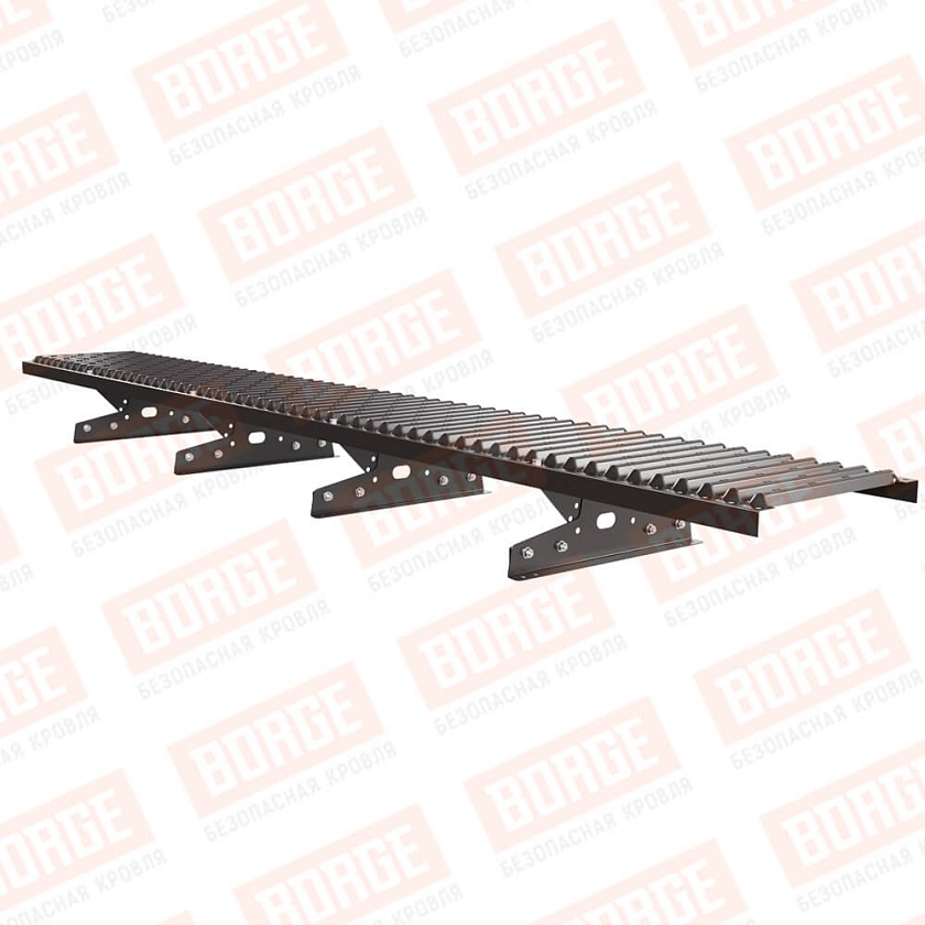 Мостик переходной Русский Рубеж 2,5м, для фальцевой кровли, серо-коричневый (RR 32)