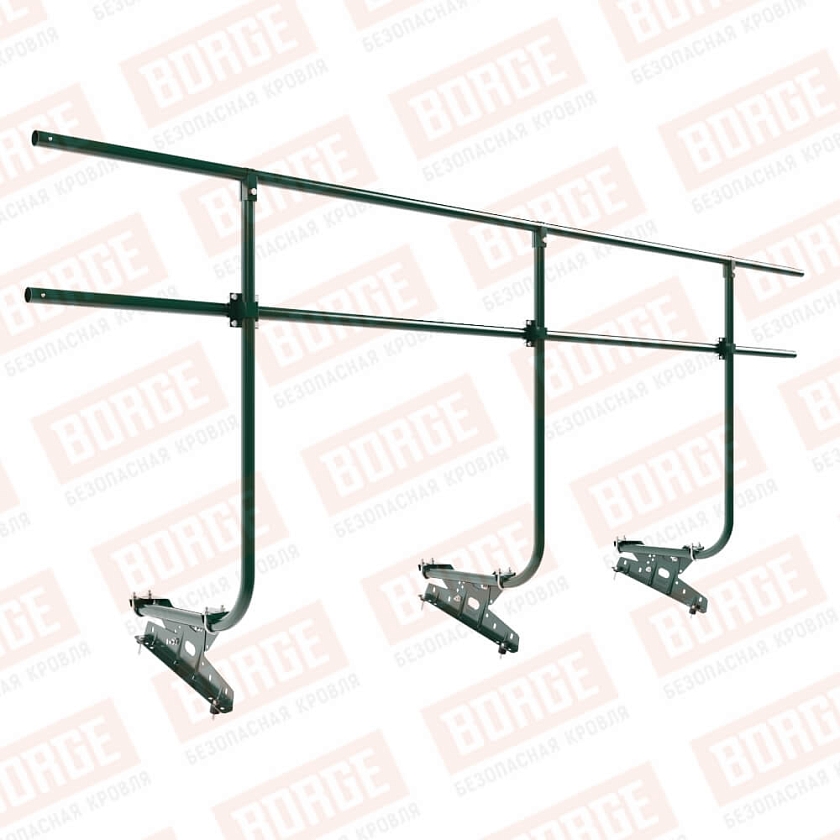 Ограждение кровельное BORGE H-120см, 3м, зелёный мох (RAL 6005)