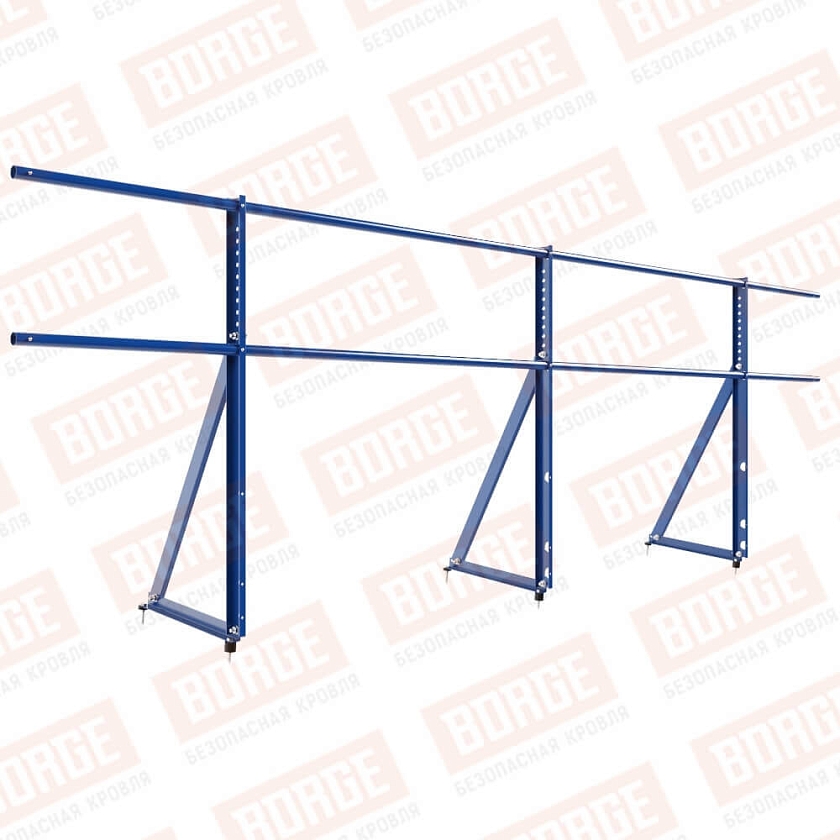 Ограждение кровельное Русский Рубеж H-90см, 3м, сигнально-синий (RAL 5005)