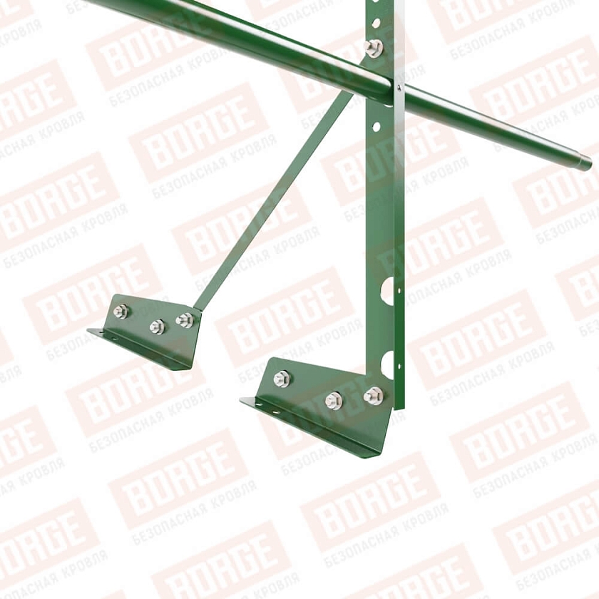 Ограждение декоративное NewLine H-60см, 3м, для фальцевой кровли, лиственно-зеленый (RAL 6002)