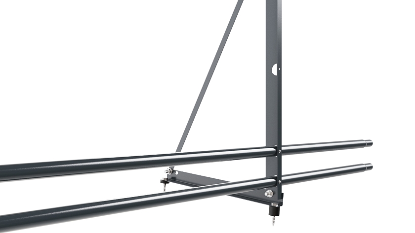 Ограждение кровельное NewLine H-90см, 3м, антрацитово-серый (RAL 7016), с двумя доп. трубами