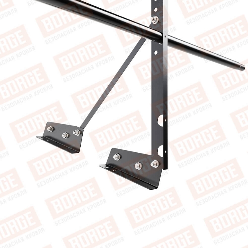 Ограждение декоративное NewLine H-60см, 3м, для фальцевой кровли, чёрный (RAL 9005)