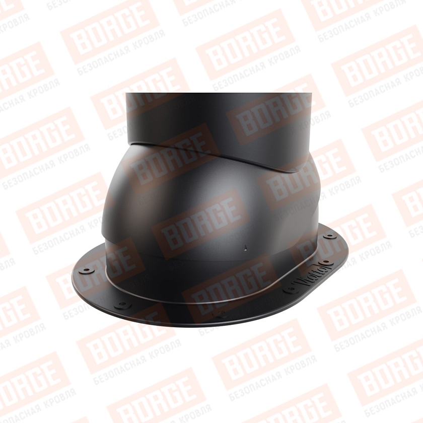 Роторная вентиляция Viotto, для готовой мягкой и фальцевой кровли, d-150мм, утепленная, чёрный (RAL 9005)