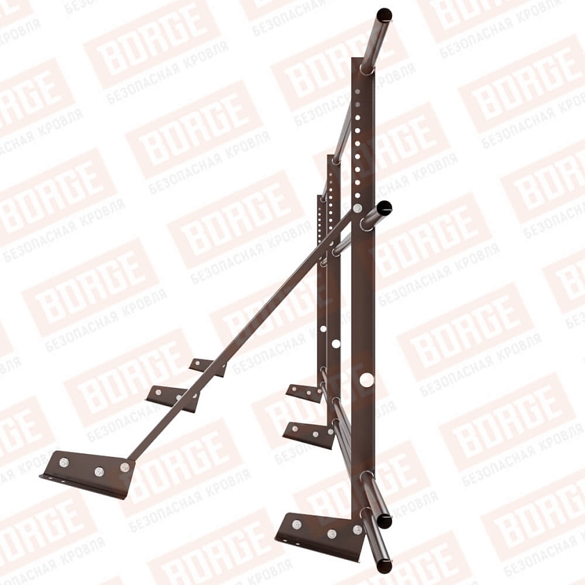 Ограждение декоративное NewLine H-90см, 3м, для фальц. кров., окрашенный (NL-807), с двумя доп. трубами