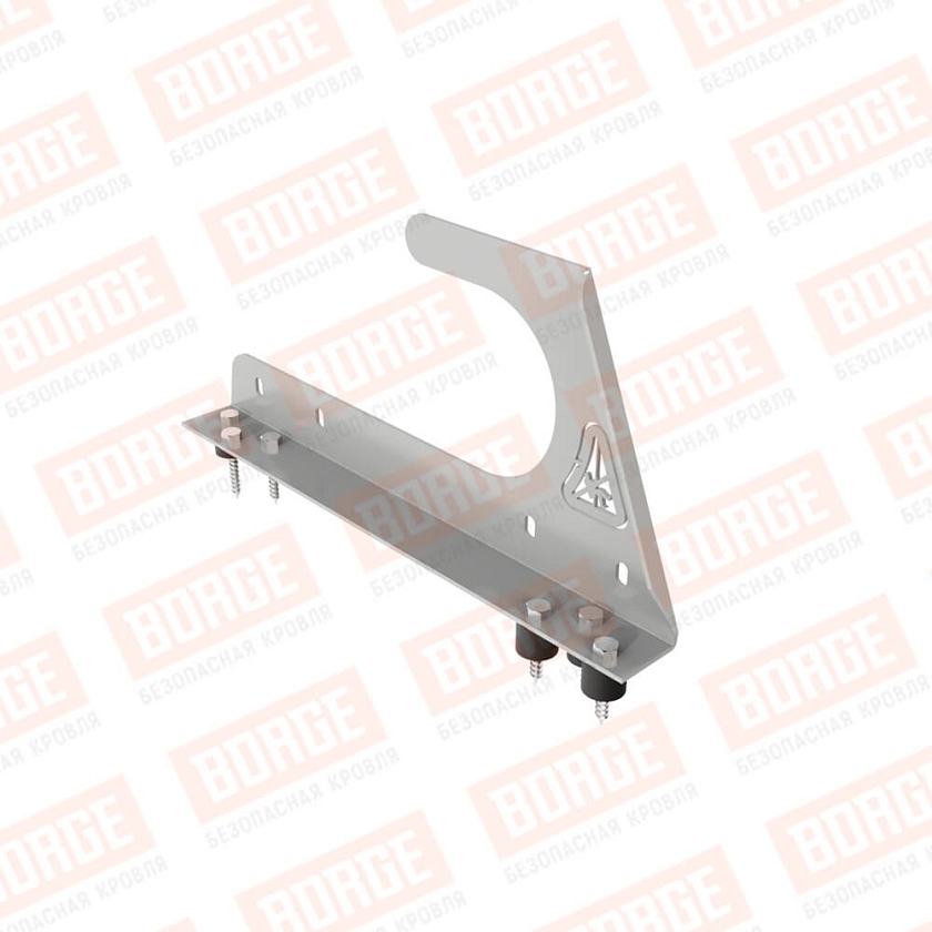 Крюк безопасности BORGE, бело-алюминиевый (RAL 9006)