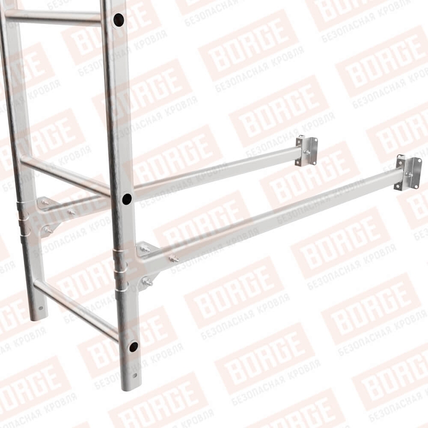 Комплект лестница фасадная BORGE (нижняя секция), 2,7м, цинк