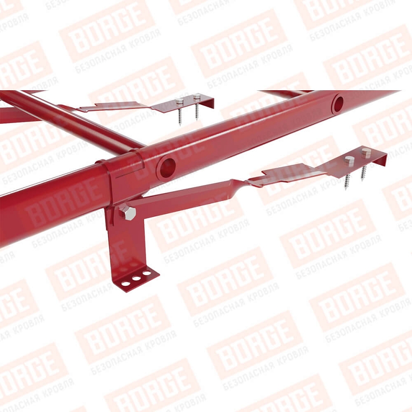 Комплект лестница кровельная BORGE 1,8м, для штучной черепицы, рубиново-красный (RAL 3003)