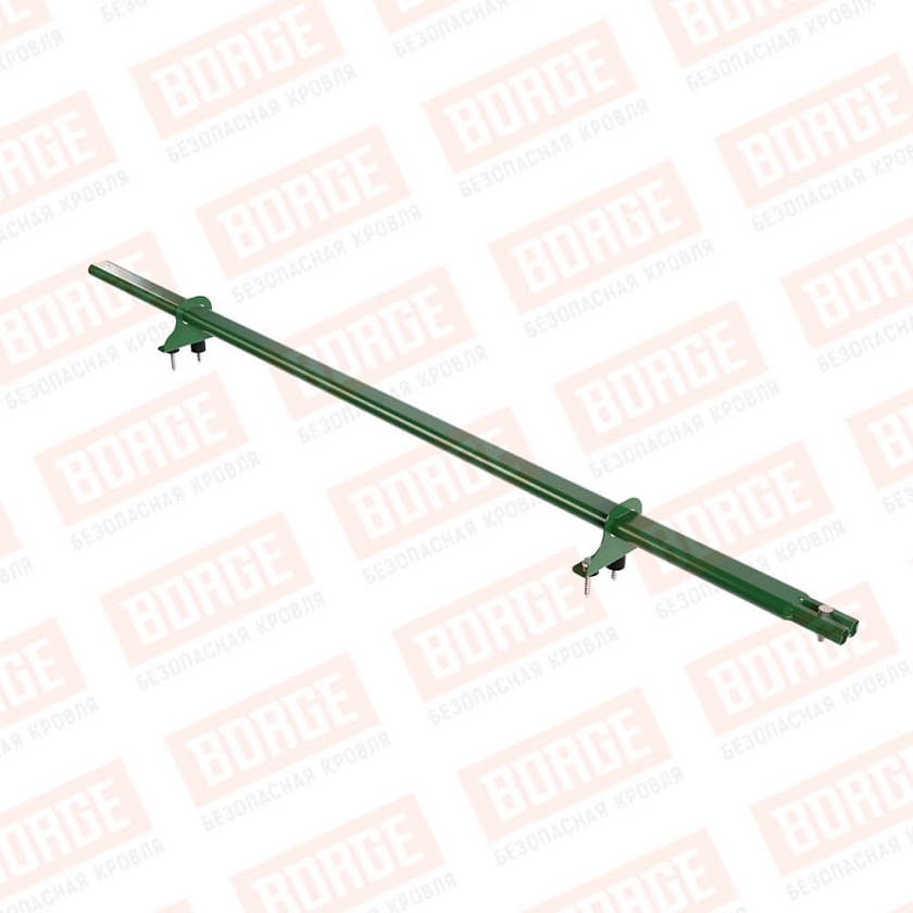 Снегозадержатель однотрубчатый BORGE 1,5м, 2 опоры, лиственно-зеленый (RAL 6002)