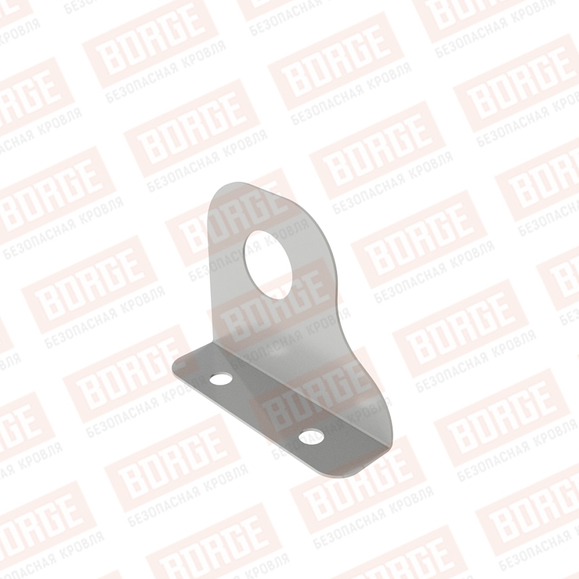 Кронштейн снегозадержателя однотрубчатого NewLine, D-25мм, бело-алюминиевый (RAL 9006)