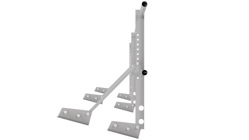 Ограждение кровельное NewLine H-60см, 3м, для фальцевой кровли, сигнально-серый (RAL 7004)