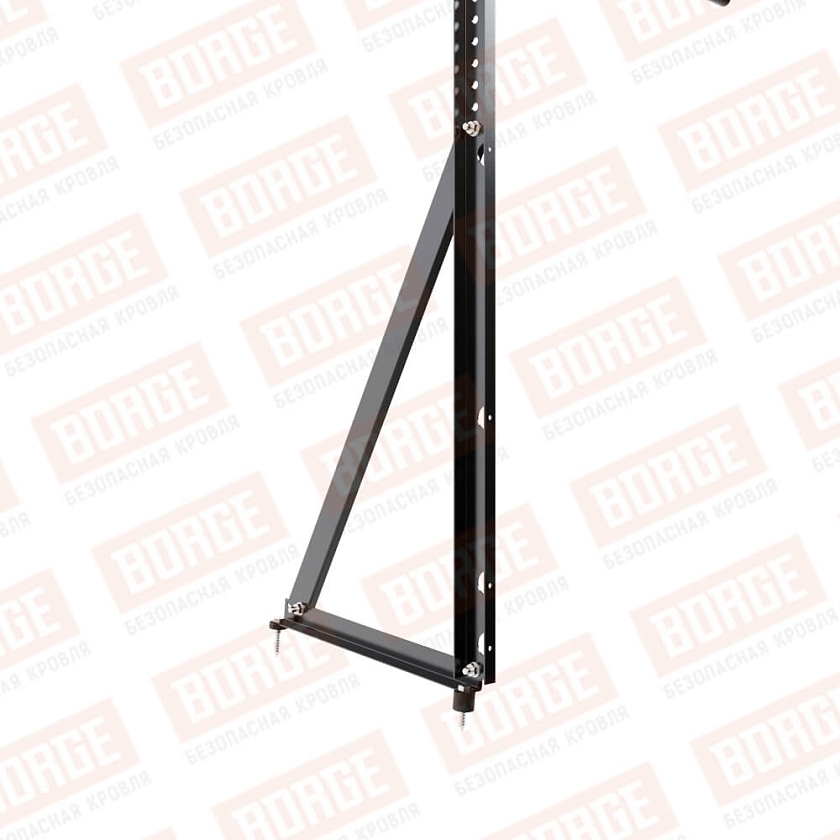 Ограждение кровельное Русский Рубеж H-120см, 3м, чёрный (RAL 9005)