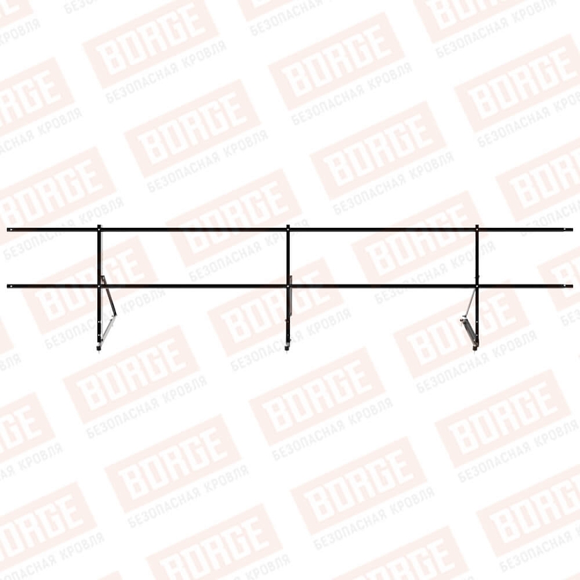 Ограждение декоративное NewLine H-60см, 3м, чёрный (RAL 9005)