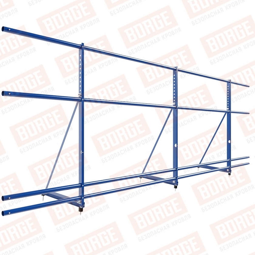 Ограждение декоративное NewLine H-90см, 3м, сигнально-синий (RAL 5005), с двумя доп. трубами