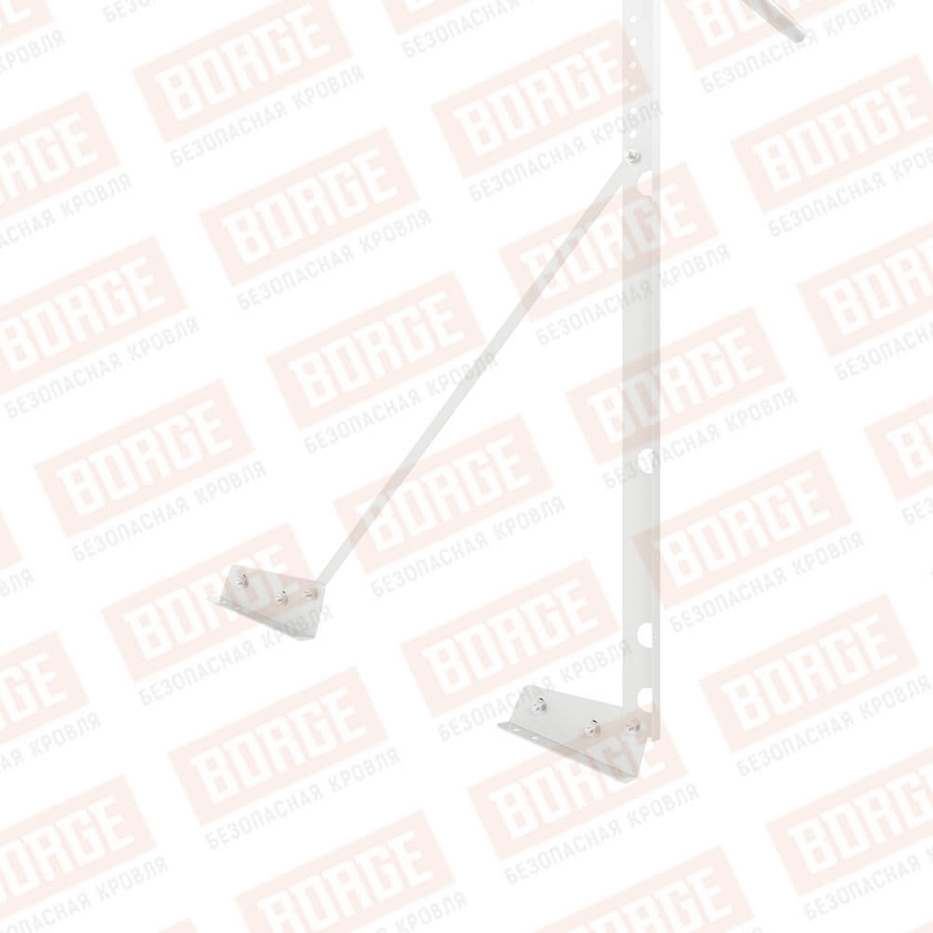 Ограждение декоративное NewLine H-120см, 3м, для фальцевой кровли, сигнально-белый (RAL 9003)