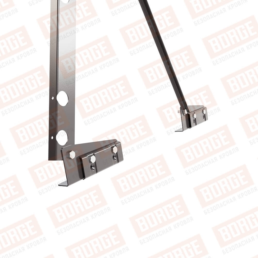 Ограждение декоративное NewLine H-90см, 3м, для фальцевой кровли, серо-коричневый (RAL 8019)