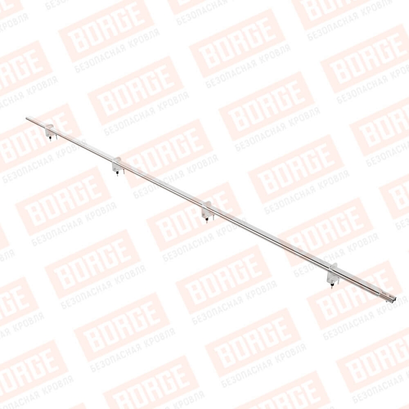 Снегозадержатель однотрубчатый BORGE 3м, 4 опоры, цинк