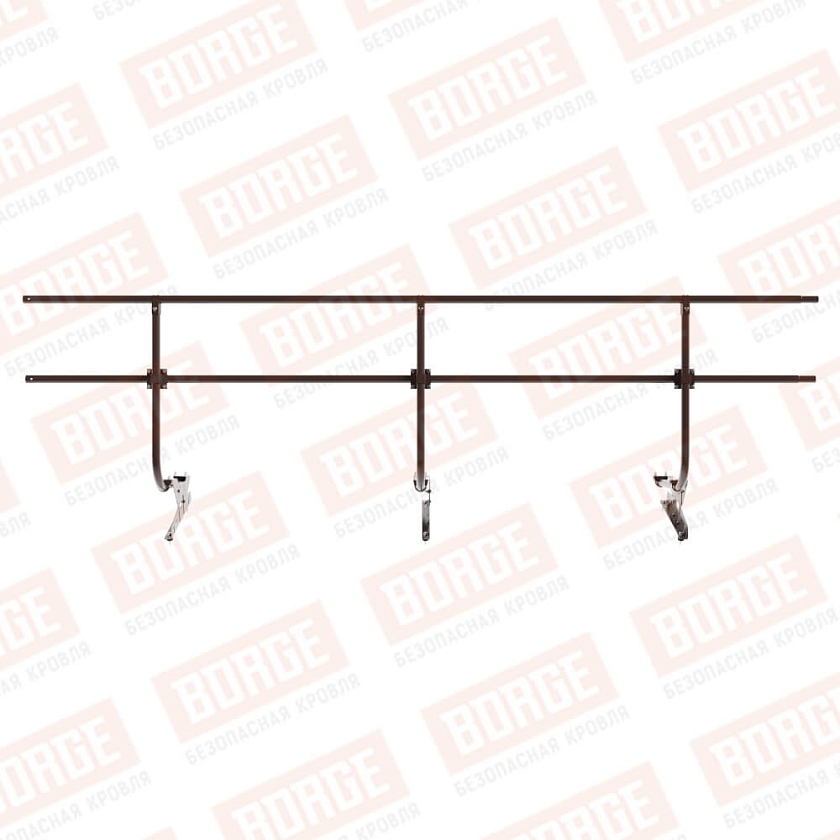 Ограждение кровельное BORGE H-90см, 3м, окрашенный (NL-807)