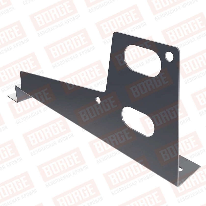 Универсальный кронштейн BORGE, оцинк., для МЧ с высокой ступ., серый графит (RAL 7024 matt), 350мм