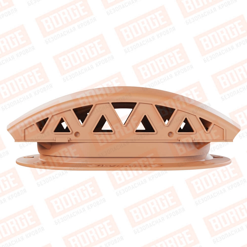 Вентилятор подкровельный Viotto, для готовой мягкой и фальцевой кровли, терракотовый (RAL 8004). Черепаха