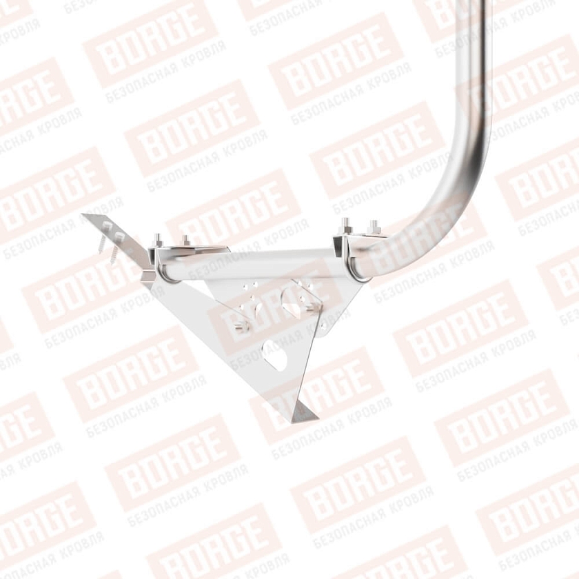 Ограждение кровельное BORGE H-120см, 3м, для композитной черепицы, цинк