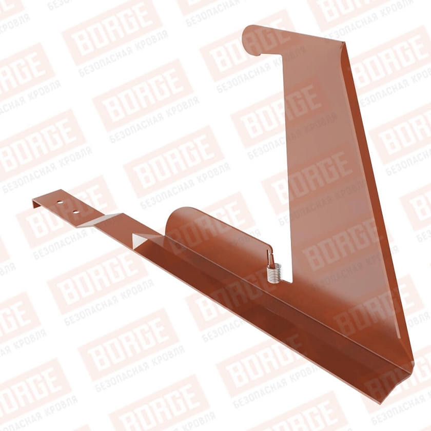 Кронштейн снегозадерживающей решетки BORGE, для черепичной кровли, терракотовый (RAL 8004)