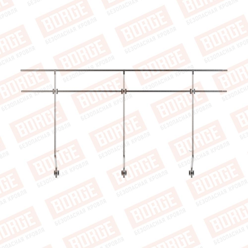 Ограждение парапетное BORGE, H-120см, 3 метра, цинк