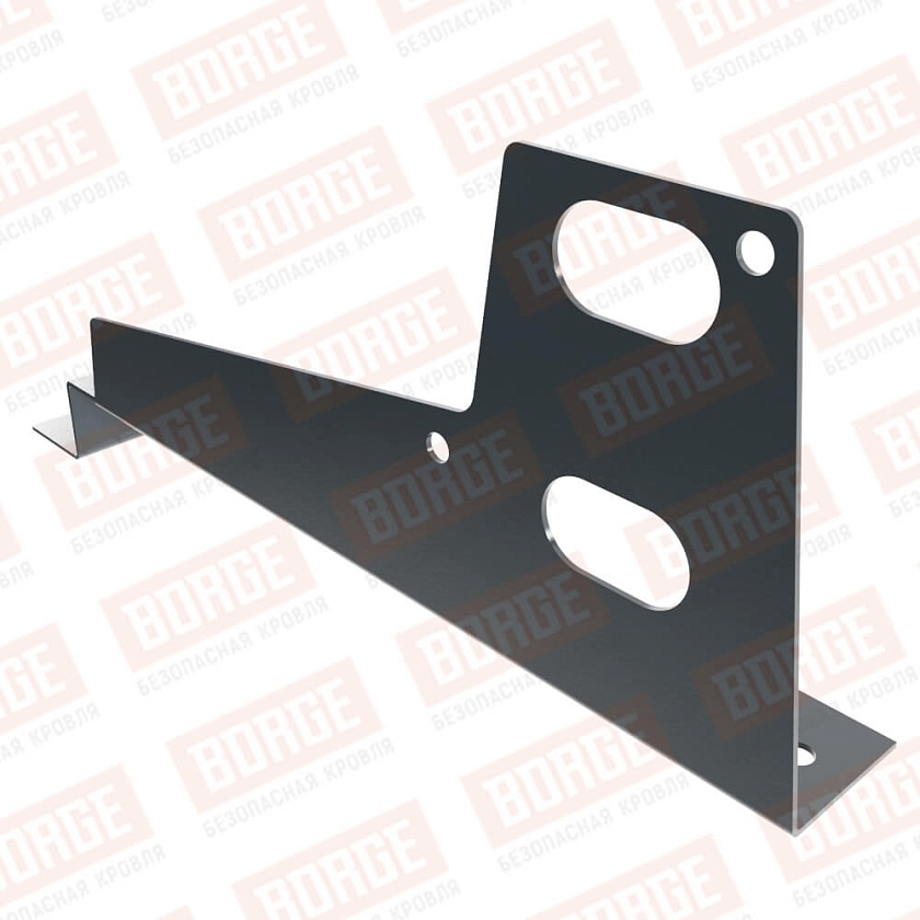 Универсальный кронштейн BORGE, оцинк., для МЧ с высокой ступ., антрацитово-серый (RAL 7016), 350мм