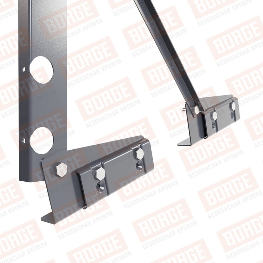 Ограждение декоративное NewLine H-60см, 3м, для фальцевой кровли, серый графит (RAL 7024)