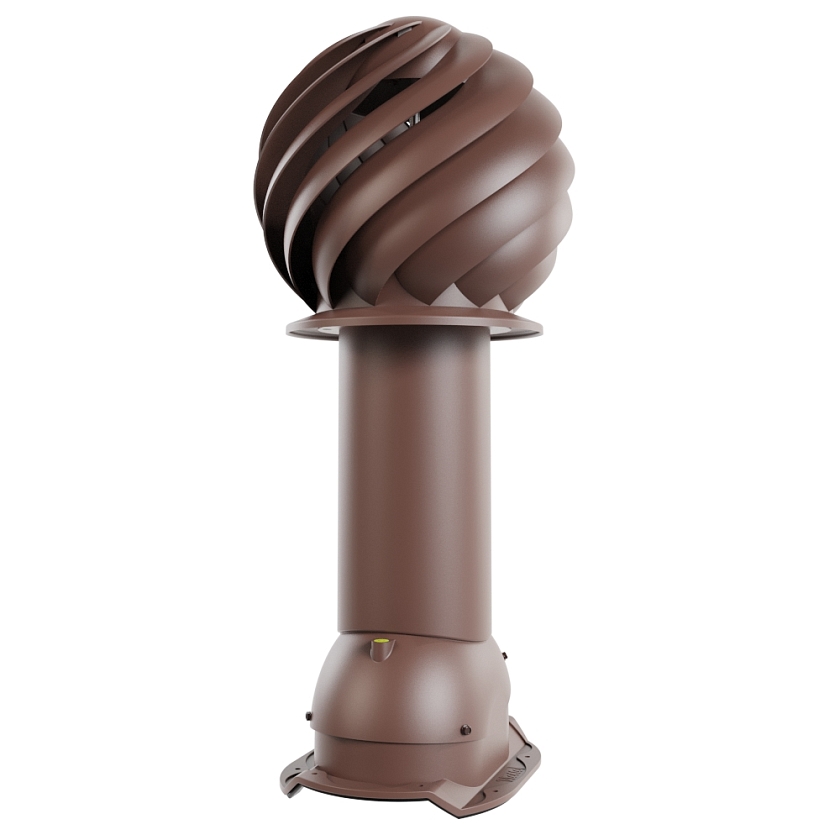 Роторная вентиляция Viotto, для МЧ Каскад, d-125мм, неутепленная, коричневый шоколад (RAL 8017)