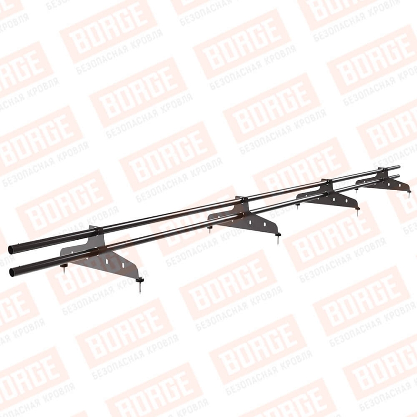 Снегозадержатель трубчатый NewLine 3м, D-25мм, 4 опоры, серо-коричневый (RR 32)